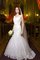 Meerjungfrau Stil Luxus Brautkleid mit Gekappten Ärmeln mit Rüschen - Bild 1