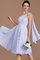 Prinzessin Gerüschtes A-Line Ärmelloses Ein Schulter Brautjungfernkleid - Bild 21