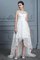 Prinzessin Natürliche Taile Hinreißend A-Line Asymmetrisch Brautkleid mit Bordüre - Bild 4