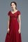 Prinzessin Chiffon Normale Taille V-Ausschnitt Bodenlanges Brautmutterkleid - Bild 7