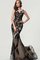 Meerjungfrau Schaufel-Ausschnitt Ärmelloses Elegantes Ballkleid mit Sweep Zug - Bild 1