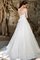 Plissiertes Elegantes Romantisches Brautkleid mit Reißverschluss mit Applike - Bild 2