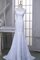 Normale Taille Ärmellos Sittsames Brautkleid mit Bordüre aus Spitze - Bild 1