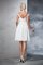A-Line Gerüschtes Prinzessin Mini Brautkleid mit Empire Taille - Bild 2