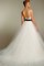 Rückenfreies Herz-Ausschnitt Sweep Zug Brautkleid aus Tüll mit Schleife - Bild 2