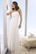 Trägerlos Beach Stil Taft Informelles Brautkleid mit Plissierungen - Bild 1