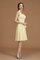Blendend Chiffon A-Line Prinzessin Kurzes Brautjungfernkleid mit Nackenband - Bild 7