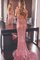 Reißverschluss Meerjungfrau Stil Attraktiv Ärmelloses Paillette Ballkleid mit Rüschen - Bild 1