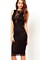 Polyester Spitze Ausschnitt Damen Rückenfrei Bodycon Elegant Juwel Club Kleider - Bild 1