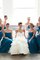 Natürliche Taile A-Line Ärmellos Bodenlanges Brautjungfernkleid aus Chiffon - Bild 1
