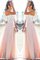 Normale Taille Exquisit A-Line Prinzessin Ärmelloses Bodenlanges Abendkleid aus Chiffon - Bild 2
