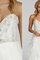 Rückenfreies A-Line Ärmelloses Brautkleid mit Perlen mit Herz-Ausschnitt - Bild 2