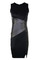 Leder Schwarz Midi Detail Kleid Club Kleider - Bild 2