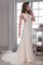 Enges Bodenlanges Tiefer V-Ausschnitt Brautkleid mit Kapelle Schleppe mit Applikation - Bild 1