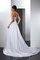 Prinzessin A-Line Anständiges Brautkleid aus Satin mit Rüschen - Bild 2