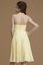 Blendend Chiffon A-Line Prinzessin Kurzes Brautjungfernkleid mit Nackenband - Bild 2
