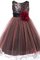 A-Line Schaufel-Ausschnitt Wadenlanges Blumenmädchenkleid mit Empire Taille mit Blume - Bild 1