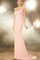 Meerjungfrau Stil Juwel Ausschnitt kurze Ärmeln Abendkleid mit Perlen - Bild 4