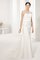 A-Line Strand Normale Taille Sittsames Brautkleid mit Schmetterlingsknoten - Bild 1