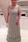 Tüll Enges Empire Taille Brautmutterkleid mit Reißverschluss mit Applikation - Bild 2