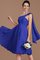 Prinzessin Gerüschtes A-Line Ärmelloses Ein Schulter Brautjungfernkleid - Bild 29