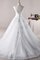 Perlenbesetztes Duchesse-Linie Bodenlanges Brautkleid mit Bordüre mit Rüschen - Bild 2