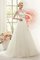 Tüll Klassisches Juwel Ausschnitt Brautkleid mit Knöpfen mit Gekerbten Ausschnitt - Bild 1
