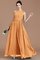 Normale Taille Prinzessin A-Linie Gerüschtes Chiffon Brautjungfernkleid - Bild 24