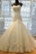 Spitze Organza Anständiges Brautkleid mit Bordüre mit Rüschen - Bild 1