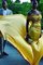 Schulterfreier Ausschnitt Ärmelloses Zauberhaft Satin Meerjungfrau Ballkleid mit Applike - Bild 2