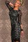 Spitze Bodycon Ausschnitt Damen Juwel Polyester Elegant Club Kleider - Bild 1
