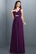 Plissiertes Prinzessin Normale Taille Chiffon Bodenlanges Brautjungfernkleid - Bild 12