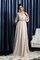 Ärmelloses A-Line Empire Taille Sittsames Brautmutterkleid mit V-Ausschnitt - Bild 1