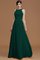 Chiffon Gerüschtes a linie Empire Taille Bodenlanges Brautjungfernkleid - Bild 15