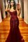 Ärmellos Herz-Ausschnitt Meerjungfrau Stil Tüll Abendkleid aus Paillette - Bild 3