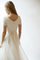 Sweep Zug Modern Bescheidenes Legeres Brautkleid mit Applike - Bild 2