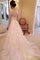 Duchesse-Linie Gericht Schleppe Langärmeliges Brautkleid mit Bordüre aus Tüll - Bild 2
