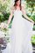 Ärmelloses Prinzessin A-Linie Schulterfrei Zauberhaft Brautkleid aus Chiffon mit Applike - Bild 1