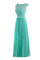 Spitze Hoch Geschlossenes Kirche Pompöse Konservatives Brautmutterkleid mit Spitze - Bild 5