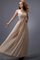 Empire A-Line Gerüschtes Chiffon Brautjungfernkleid mit Plissierungen - Bild 2