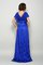 Chiffon Sweep train V-Ausschnitt a linie Brautmutterkleid mit Applikation - Bild 2