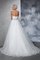 Kapelle Schleppe Ärmelloses Anständiges Brautkleid mit Empire Taille mit Applike - Bild 2