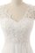 Natürliche Taile Saugfähig Prinzessin A-Line Brautkleid ohne Ärmeln mit Bordüre - Bild 2