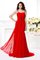 Normale Taille Sweep Train Chiffon Meerjungfrau Stil Spaghetti Träger Abendkleid - Bild 1