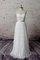 Reißverschluss Bodenlanges Sittsames Brautkleid mit Bordüre mit Schleife - Bild 1