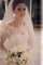 Tüll Schaufel-Ausschnitt Langärmeliges Normale Taille Meerjungfrau Brautkleid - Bild 2