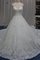 A-Line Organza Reißverschluss Brautkleid mit Bordüre aus Chiffon - Bild 1