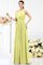 Prinzessin Anständiges Bodenlanges Brautjungfernkleid mit Schleife aus Chiffon - Bild 7