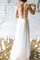 A-Line Hohe qualität Prinzessin Spaghetti Träger Brautkleid aus Chiffon mit Rüschen - Bild 2