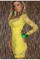 Spitze Gelb Party Kleid Mini Club Kleider - Bild 1